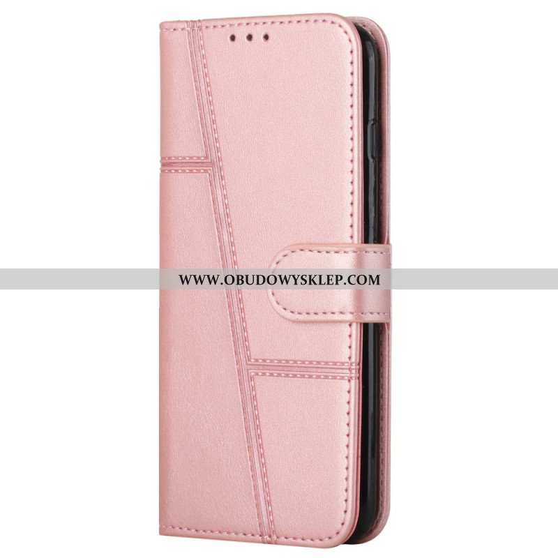 Etui Folio do Samsung Galaxy A13 5G / A04s z Łańcuch Pasek Z Efektem Skóry Ekologicznej