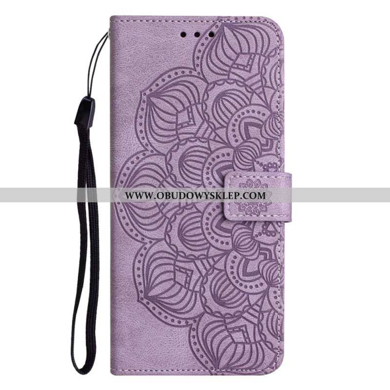 Etui Folio do Samsung Galaxy A13 z Łańcuch Mandala Z Paskami W Stylu Vintage