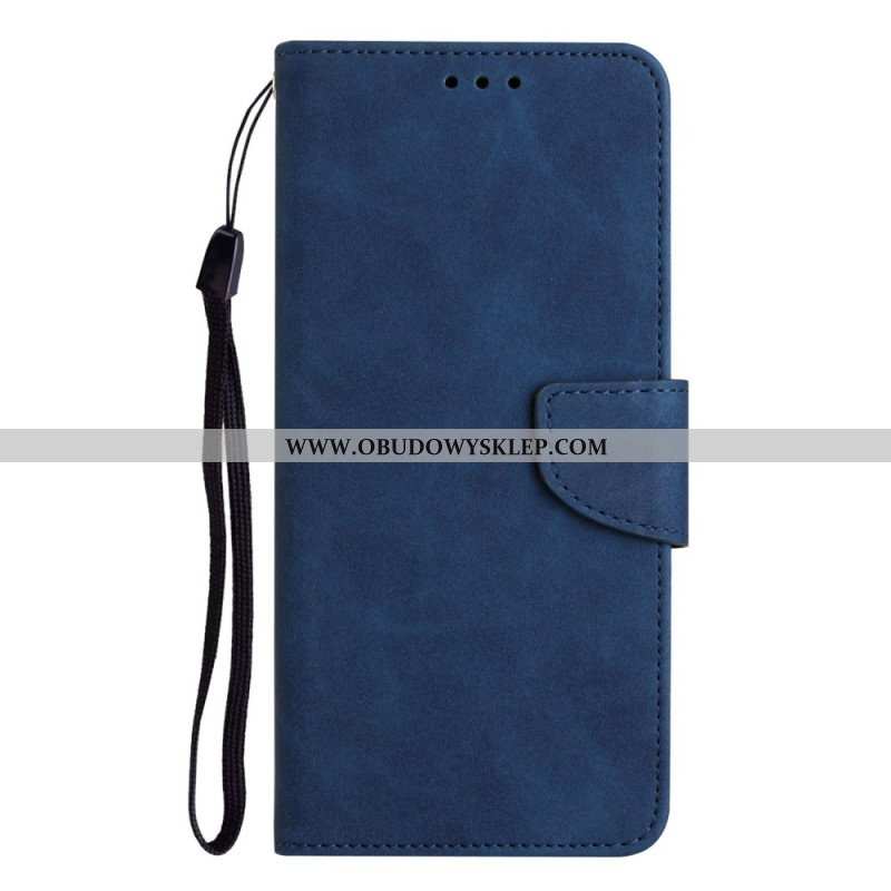 Etui Folio do Samsung Galaxy A13 z Łańcuch Styl Vintage Z Paskami