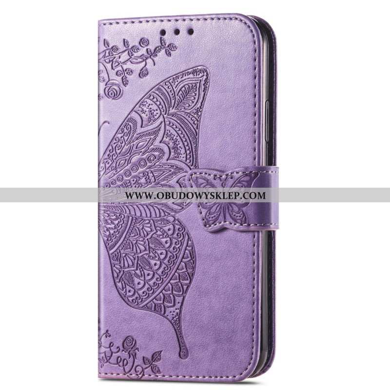 Etui Folio do Samsung Galaxy A14 / A14 5G Barokowy Motyl