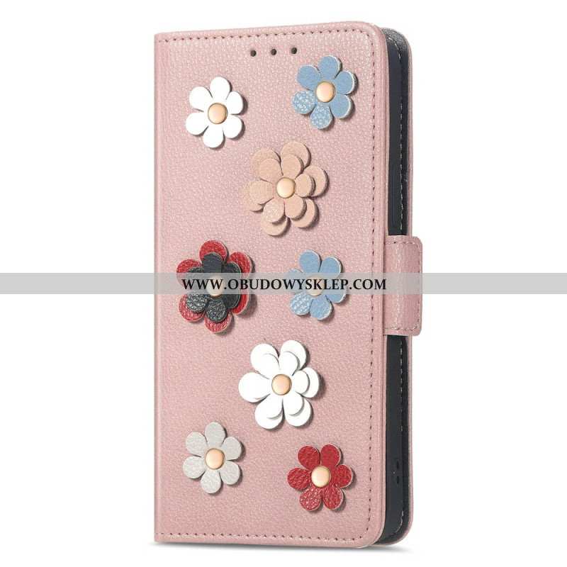 Etui Folio do Samsung Galaxy A14 / A14 5G Dekoracyjne Kwiaty