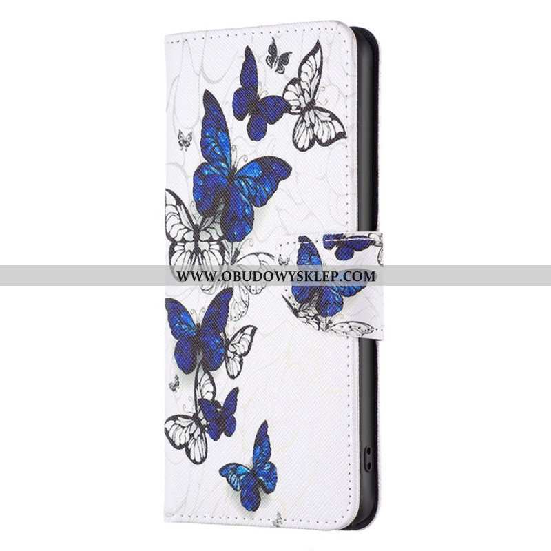 Etui Folio do Samsung Galaxy A14 / A14 5G Kolorowe Motyle