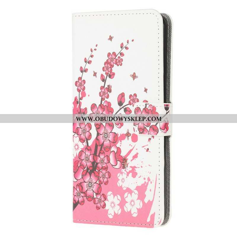 Etui Folio do Samsung Galaxy A42 5G Tropikalne Kwiaty