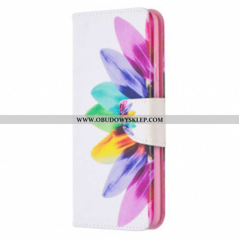 Etui Folio do Samsung Galaxy A52 4G / A52 5G / A52s 5G Akwarela Kwiat