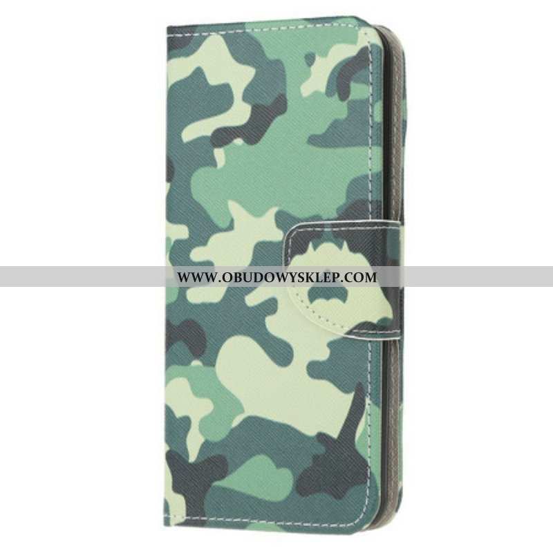 Etui Folio do Samsung Galaxy A52 4G / A52 5G / A52s 5G Kamuflaż Wojskowy