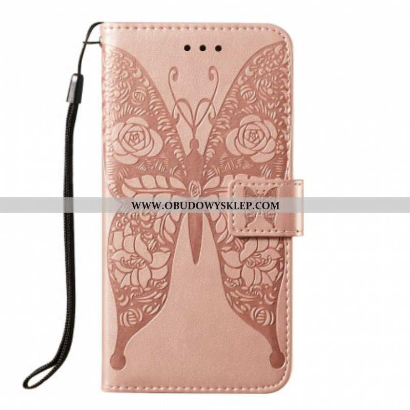 Etui Folio do Samsung Galaxy A52 4G / A52 5G / A52s 5G Motyl Kwiatowy Wzór