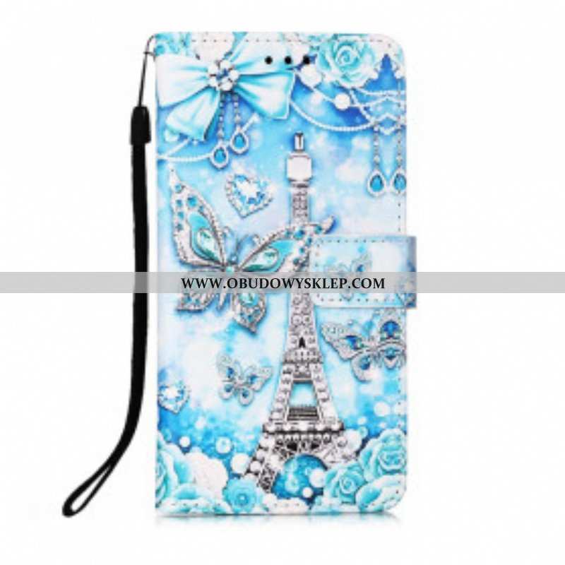 Etui Folio do Samsung Galaxy A52 4G / A52 5G / A52s 5G Motyle Wieży Eiffla