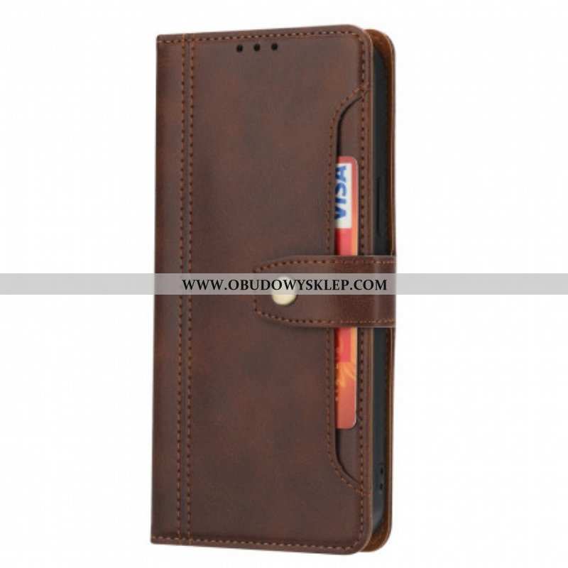 Etui Folio do Samsung Galaxy A52 4G / A52 5G / A52s 5G Przednie Etui Na Karty Z Efektem Skóry