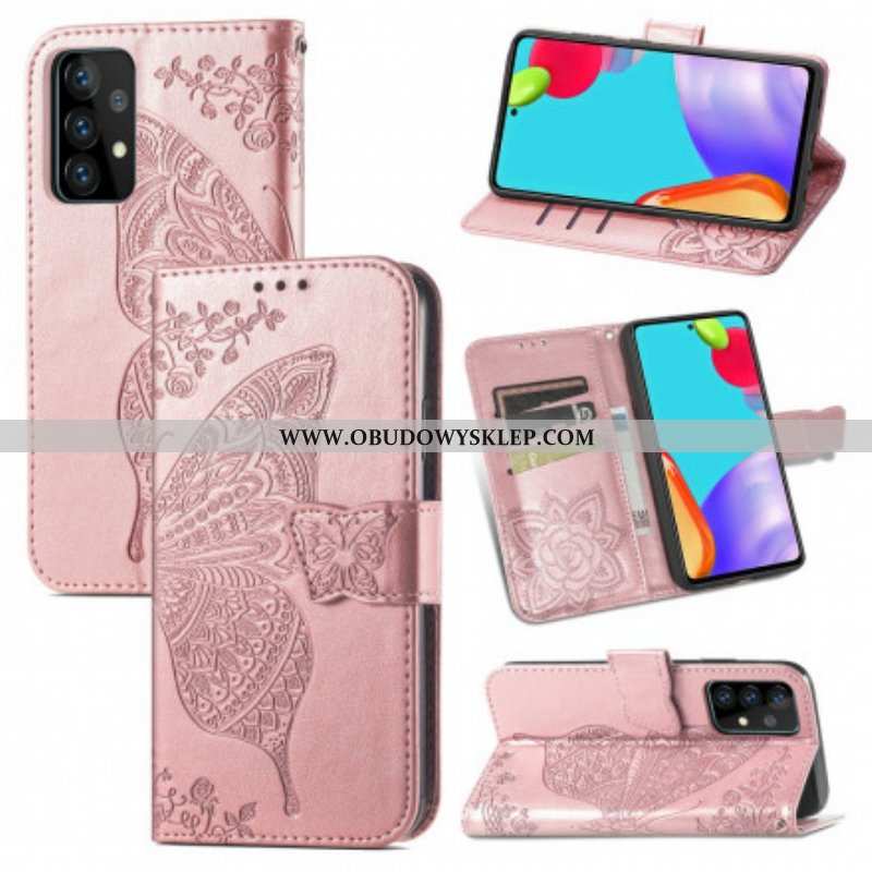 Etui Folio do Samsung Galaxy A52 4G / A52 5G / A52s 5G Pół Motyle