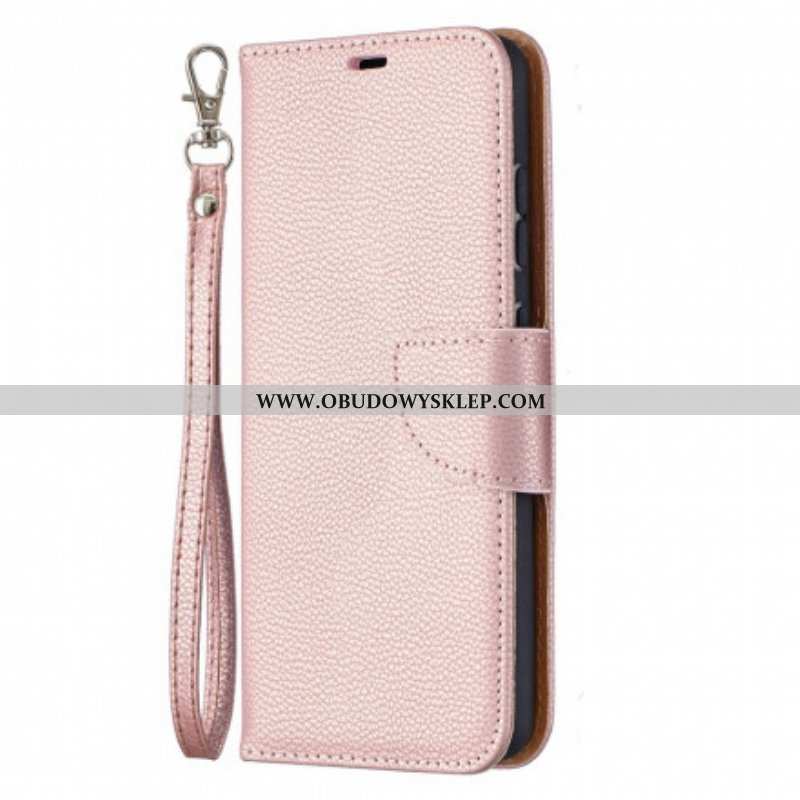 Etui Folio do Samsung Galaxy A52 4G / A52 5G / A52s 5G Skórzany Futerał Liczi Rabat Ukośne