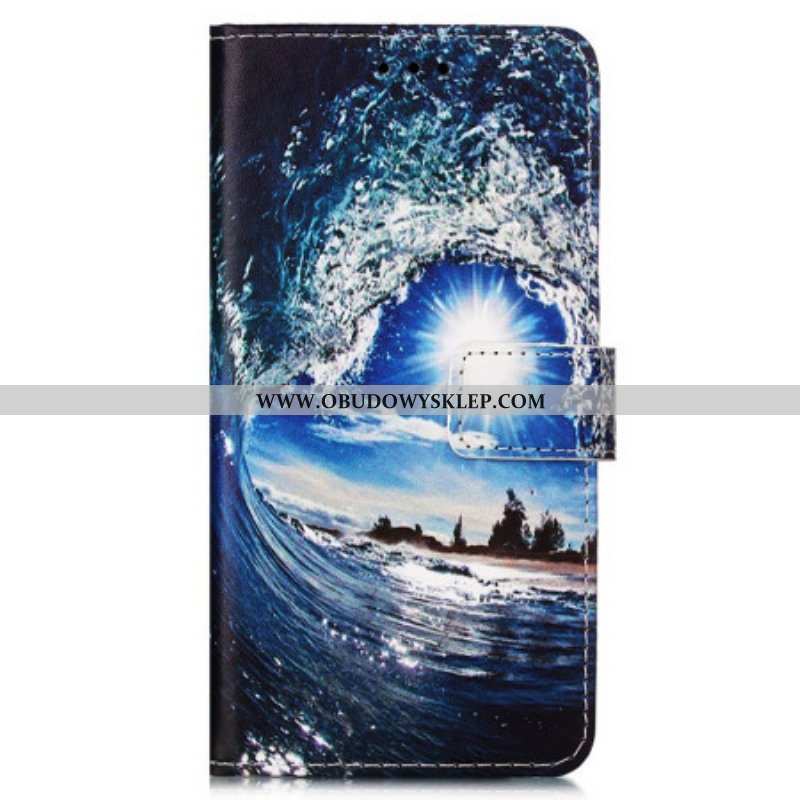 Etui Folio do Samsung Galaxy A54 5G z Łańcuch Pokochaj Thong Wave