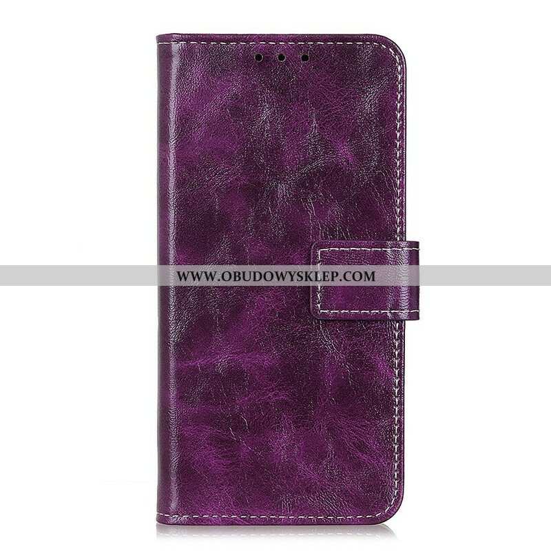 Etui Folio do Samsung Galaxy M12 / A12 Błyszczące I Odsłonięte Szwy