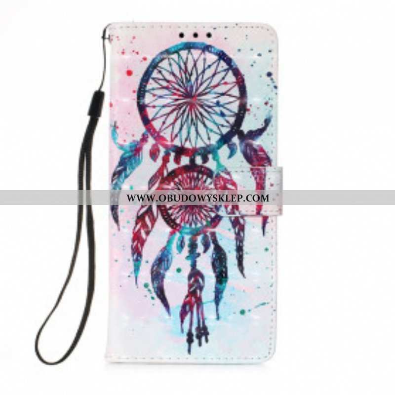 Etui Folio do Samsung Galaxy M12 / A12 Czerwony Łapacz Snów