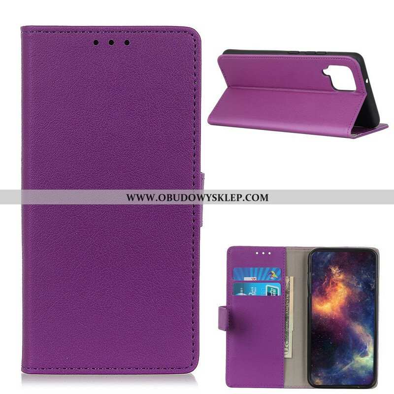 Etui Folio do Samsung Galaxy M12 / A12 Klasyczny Efekt Skóry