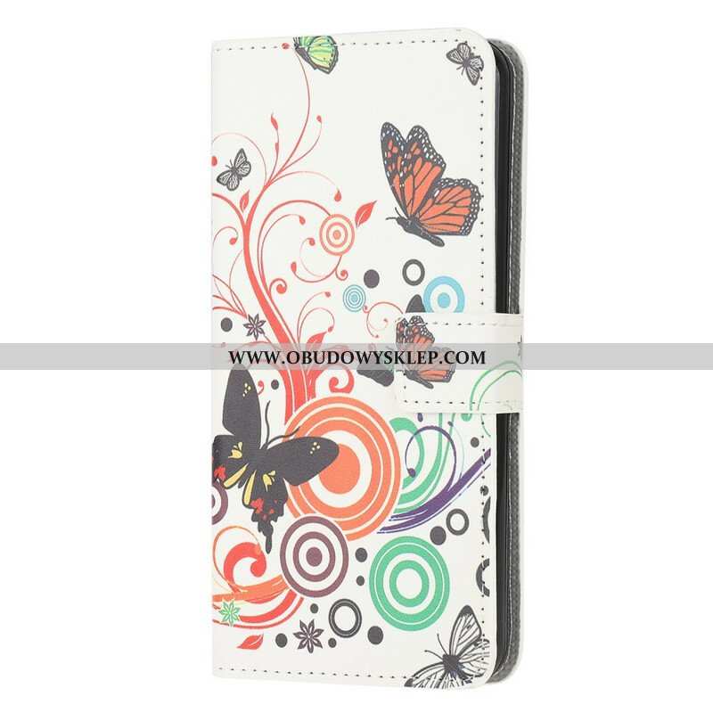 Etui Folio do Samsung Galaxy M12 / A12 Motyle I Kwiaty