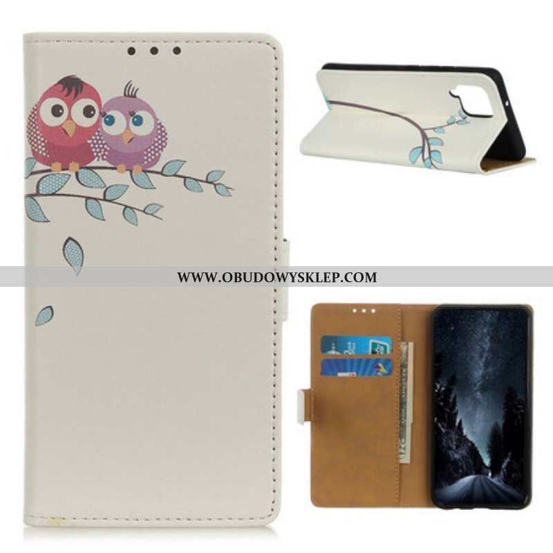 Etui Folio do Samsung Galaxy M12 / A12 Para Sowy Na Drzewie