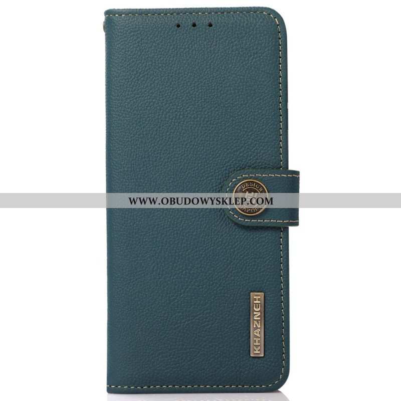 Etui Folio do Samsung Galaxy M13 Prawdziwa Skóra Khazneh Rfid