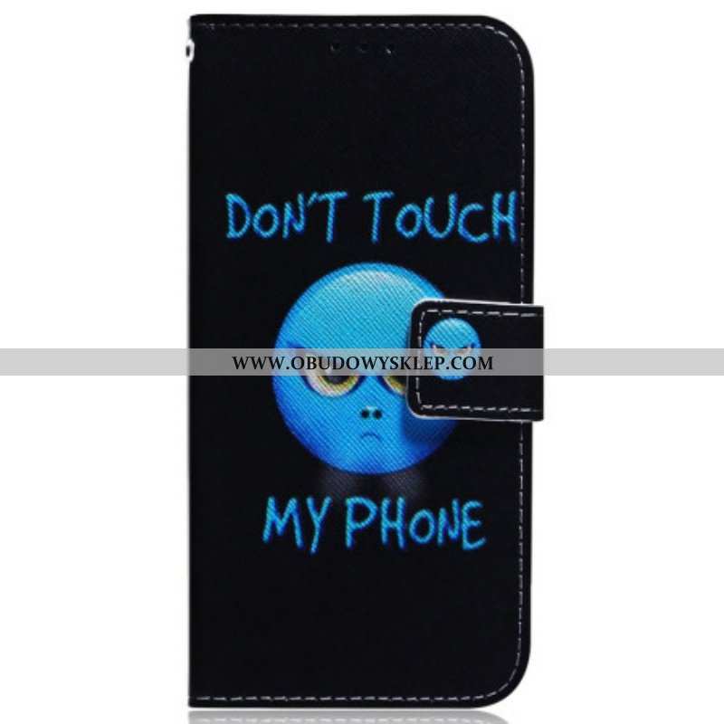 Etui Folio do Samsung Galaxy M13 z Łańcuch Smycz Emoji Telefon