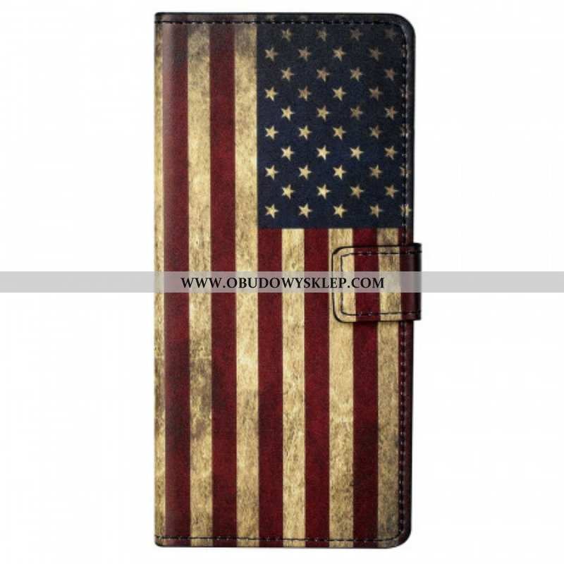 Etui Folio do Samsung Galaxy M23 5G Flaga Ameryki