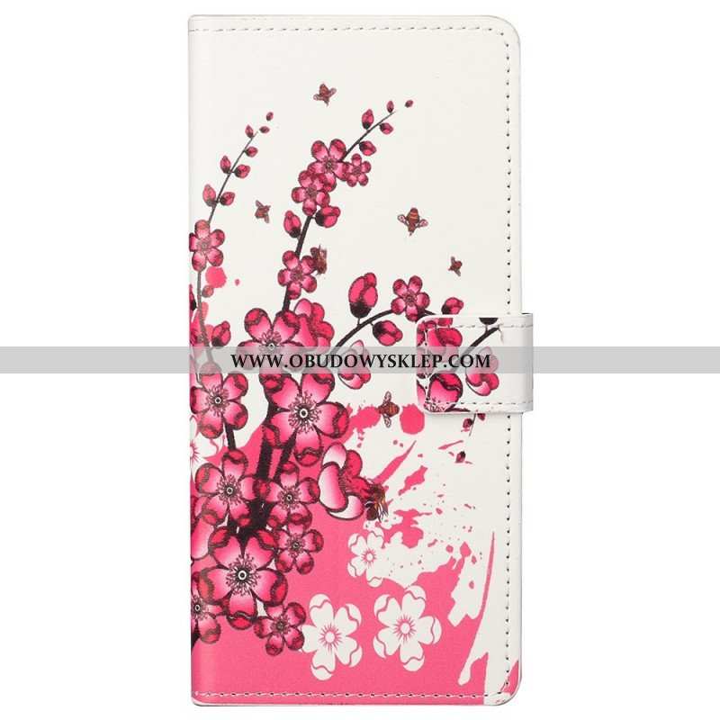 Etui Folio do Samsung Galaxy M23 5G Tropikalne Kwiaty