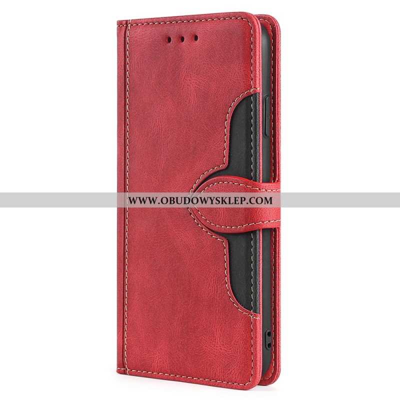 Etui Folio do Samsung Galaxy M32 Dwukolorowa Stylowa Sztuczna Skóra