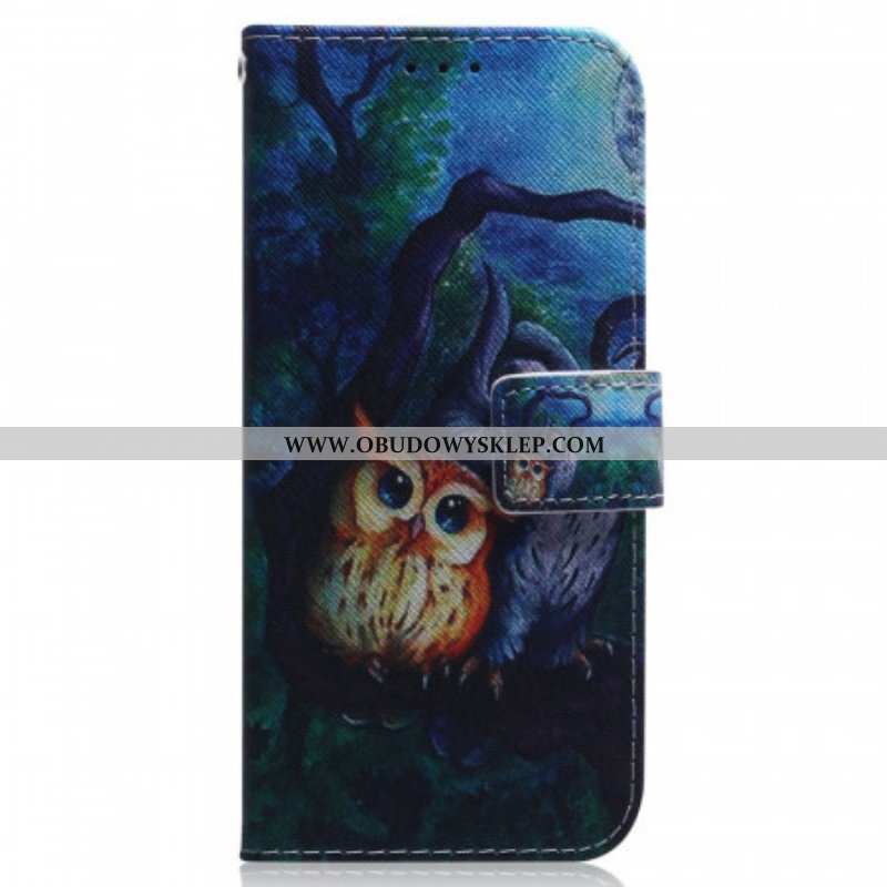 Etui Folio do Samsung Galaxy M33 5G Malowanie Sów