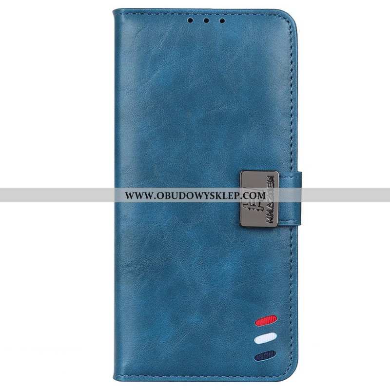 Etui Folio do Samsung Galaxy M33 5G Trójkolorowe Srebrne Zapięcie