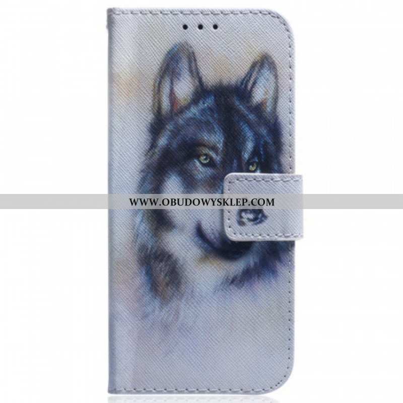 Etui Folio do Samsung Galaxy M53 5G Pies Akwarela