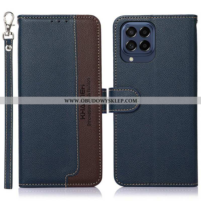 Etui Folio do Samsung Galaxy M53 5G Rfid Khazneh W Stylu Liczi