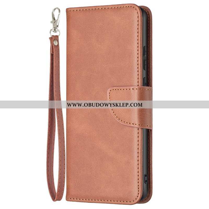 Etui Folio do Samsung Galaxy M53 5G Ukośne Zapięcie Z Paskiem