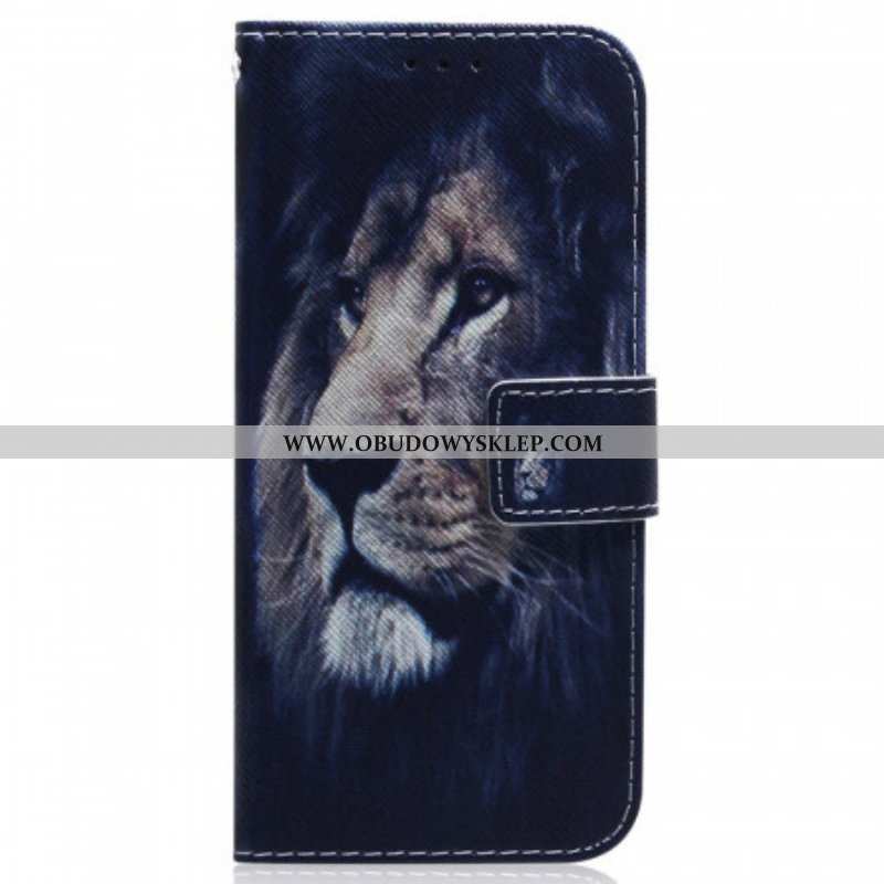 Etui Folio do Samsung Galaxy M53 5G Śniący Lew