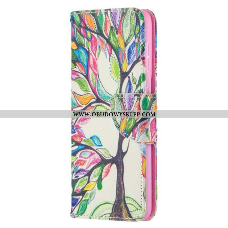 Etui Folio do Samsung Galaxy S21 5G Kolorowe Drzewo