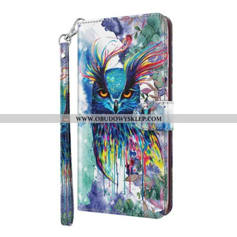 Etui Folio do Samsung Galaxy S21 5G Ptak Akwarela