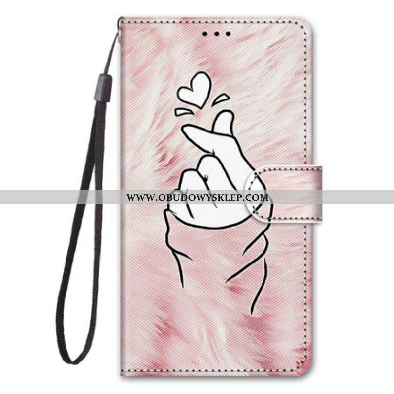 Etui Folio do Samsung Galaxy S21 5G Serce Palca