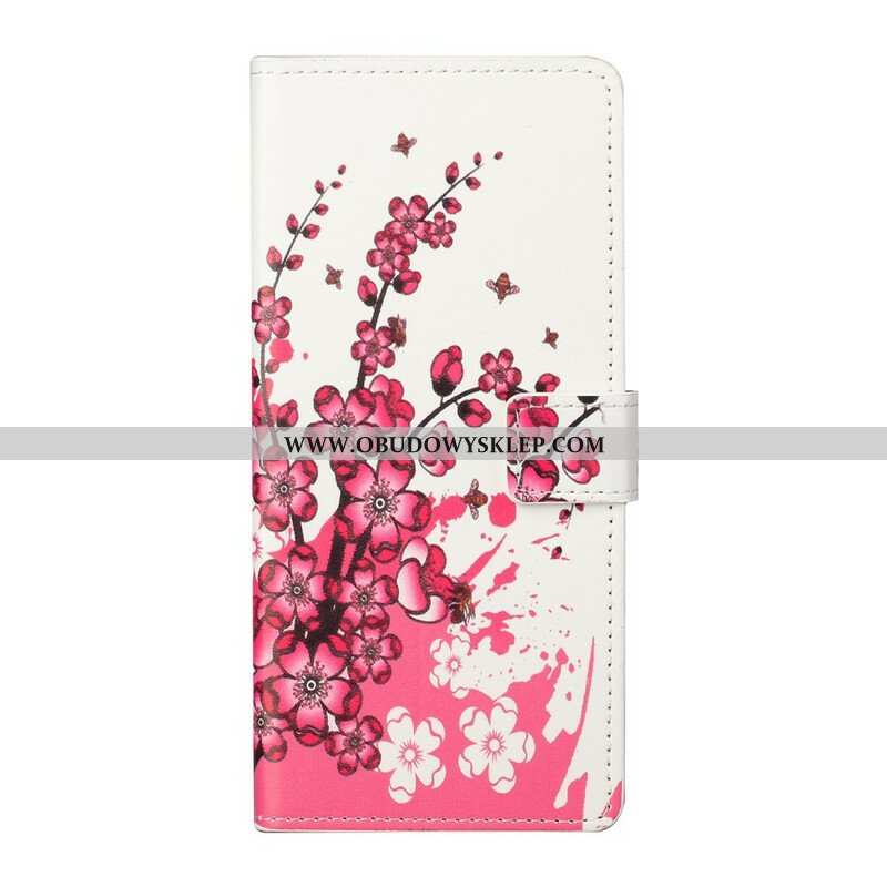 Etui Folio do Samsung Galaxy S21 5G Tropikalne Kwiaty