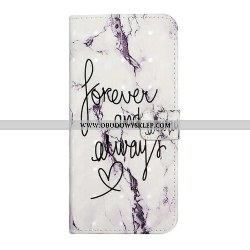 Etui Folio do Samsung Galaxy S21 FE Marmur Na Zawsze I Zawsze