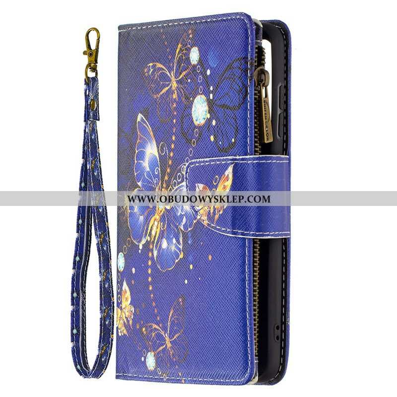 Etui Folio do Samsung Galaxy S21 FE Motyle Butterflies Zip Pouch