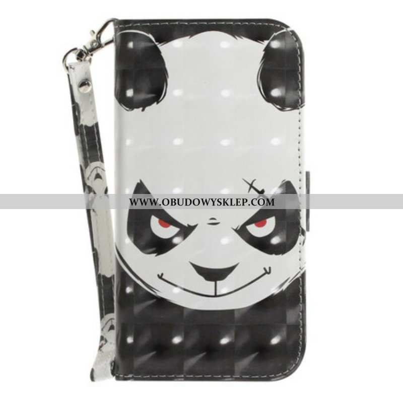 Etui Folio do Samsung Galaxy S21 FE z Łańcuch Wściekła Panda Ze Smyczą