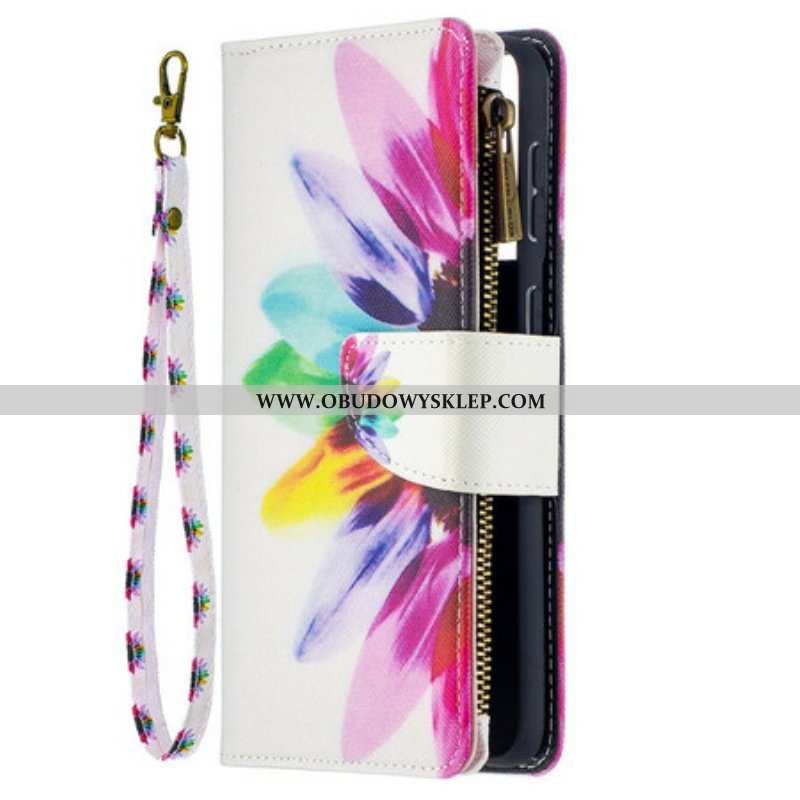 Etui Folio do Samsung Galaxy S21 Plus 5G Akwarela Kwiat Zapinana Etui