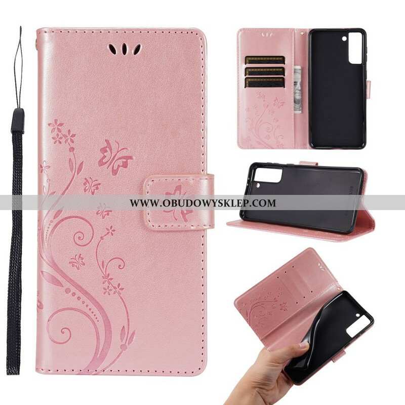 Etui Folio do Samsung Galaxy S21 Plus 5G Motyle Na Wietrze