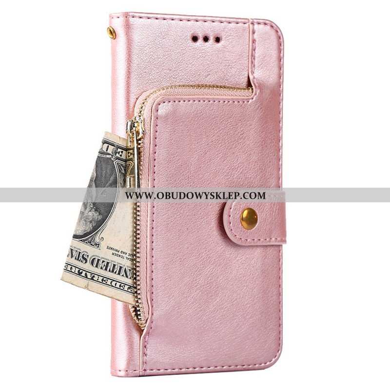 Etui Folio do Samsung Galaxy S22 5G Przednia Portmonetka I Smycz