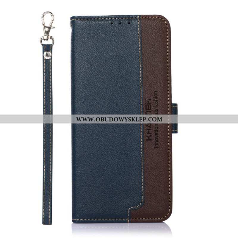 Etui Folio do Samsung Galaxy S22 5G Rfid Khazneh W Stylu Liczi