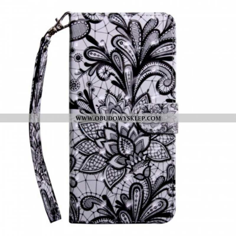 Etui Folio do Samsung Galaxy S22 5G Szykowna Koronka