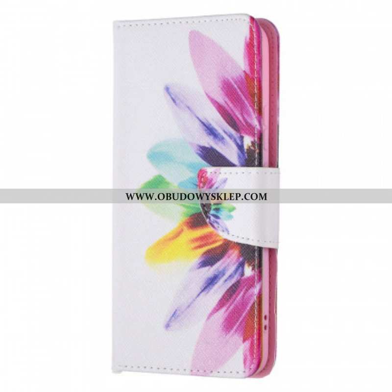 Etui Folio do Samsung Galaxy S22 Plus 5G Akwarela Kwiat