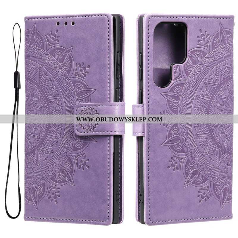 Etui Folio do Samsung Galaxy S22 Ultra 5G Mandala Słońca