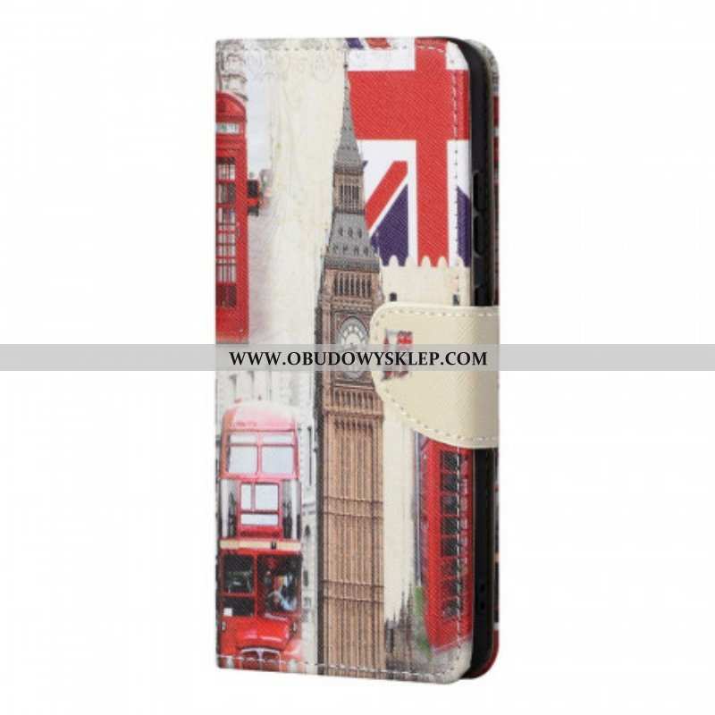 Etui Folio do Samsung Galaxy S22 Ultra 5G Życie W Londynie