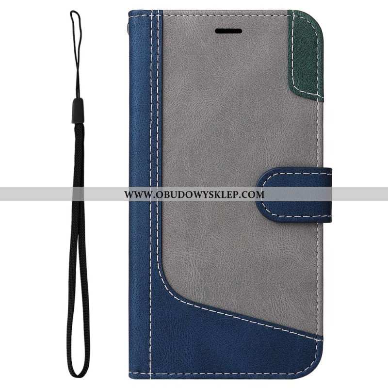 Etui Folio do Samsung Galaxy S23 5G Dwukolorowy Z Paskiem