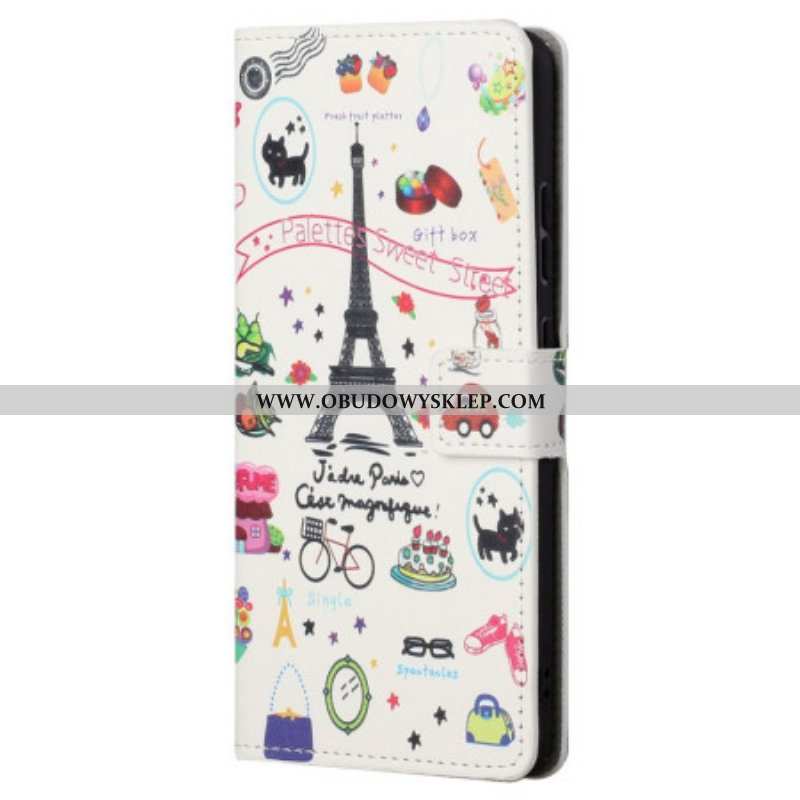 Etui Folio do Samsung Galaxy S23 5G Kocham Paryż