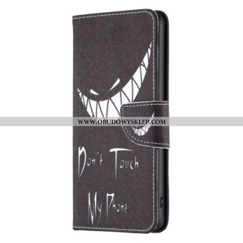 Etui Folio do Samsung Galaxy S23 5G Nie Dotykaj Mojego Telefonu