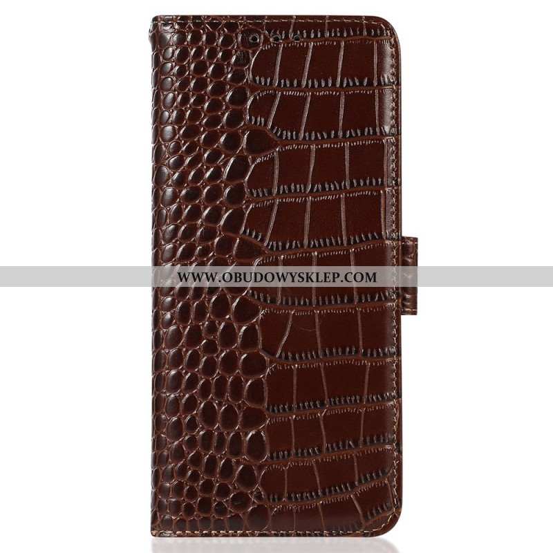 Etui Folio do Samsung Galaxy S23 5G Rfid W Stylu Krokodyla